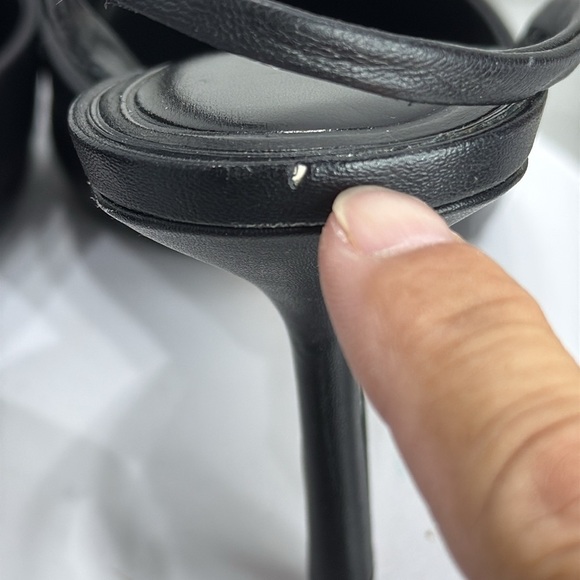 (O) ZARA Elegant Black Slingback Heels with Crystal Embellishment, Size 39/8USA - Picture 8 of 13